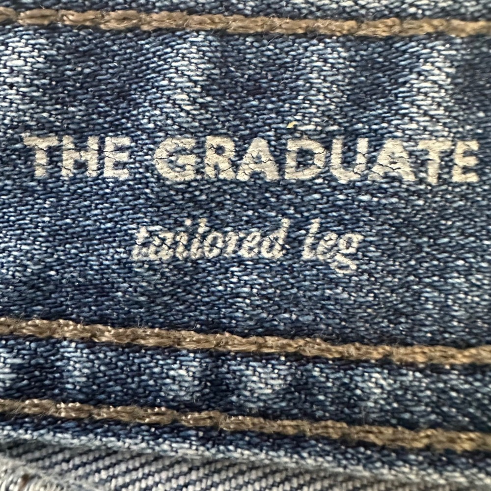 AG Adriano Goldschmied The Graduate Mens 34 Blue Tailored Leg Aged Denim Jeans - Picture 8 of 11